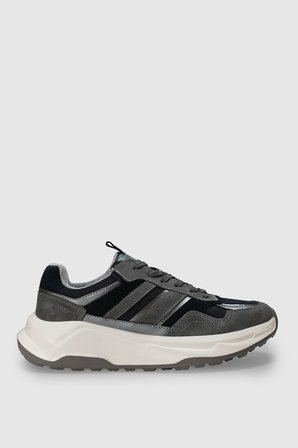 Eduard Erkek Deri Sneaker Ayakkabı Lacivert