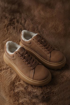 Zenya Kadın Sneaker Ayakkabı Deve Tüyü