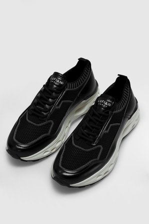 Tımothı Erkek Deri Sneaker Ayakkabı Siyah