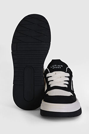 Lufian Jennifer Kadın Deri Sneaker Ayakkabı Siyah
