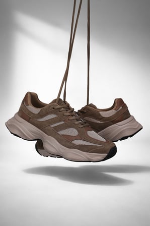 Mark Erkek Deri Sneaker Ayakkabı Kum