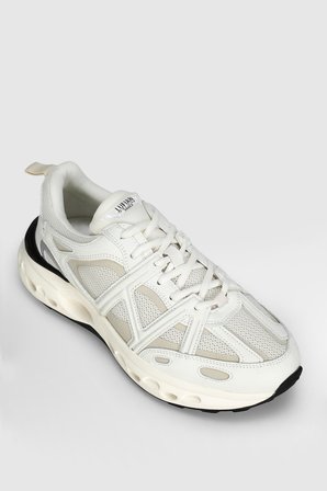 Vlad Erkek Deri Sneaker Ayakkabı Ekru