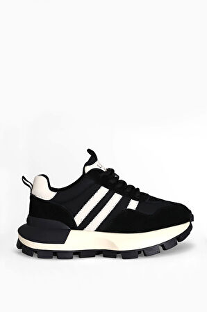 Lufian 122230053 Tatum Kadın Hakiki Deri Klasik Sneaker Siyah