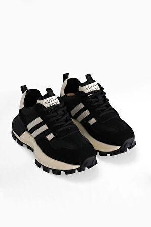 Lufian 122230053 Tatum Kadın Hakiki Deri Klasik Sneaker Siyah