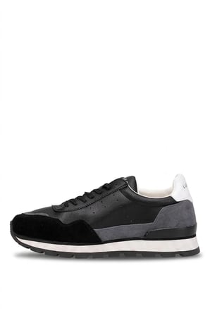 Lufian 111230302 Leo Erkek Hakiki Deri Klasik Sneaker Siyah