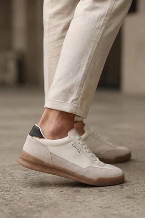 Lufian 111230296 Milo Erkek Hakiki Deri Klasik Sneaker Beyaz