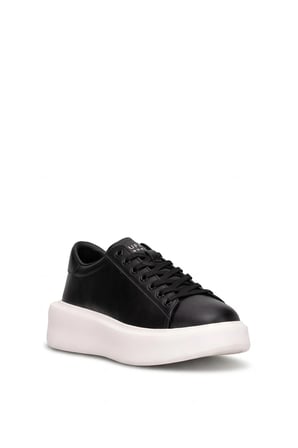 Lufian 111230328 Gage Erkek Hakiki Deri Klasik Sneaker Siyah