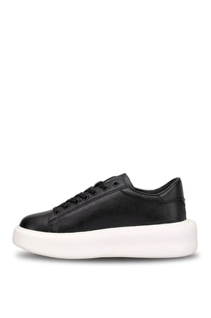 Lufian 111230328 Gage Erkek Hakiki Deri Klasik Sneaker Siyah