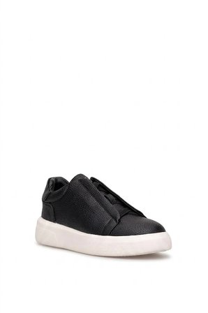 LUFIAN 111230330 Dante Erkek Hakiki Deri Klasik Sneaker Siyah