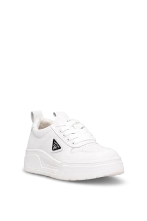 LUFIAN 121230082 Jennifer Kadın Hakiki Deri Klasik Sneaker Beyaz