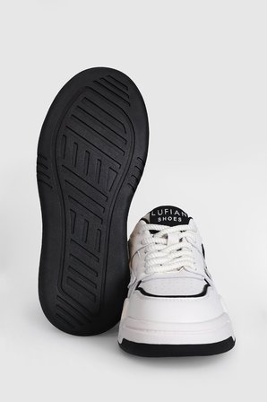 Lufıan Maya Black White Kadın Deri Spor Ayakkabı 121230090 