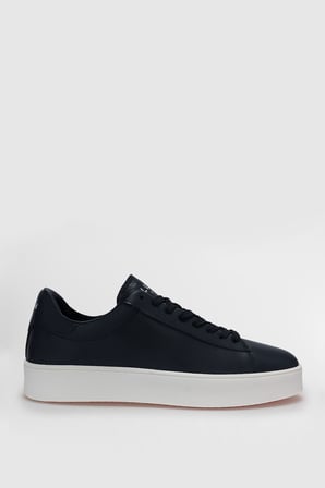Anton Erkek Deri Sneaker Ayakkabı Lacivert