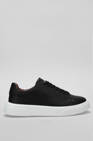 Tommy Erkek Deri Sneaker Ayakkabı Siyah