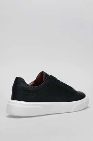 Tommy Erkek Deri Sneaker Ayakkabı Siyah