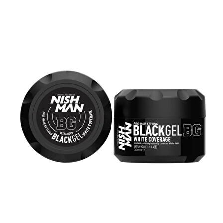 Nıshman Beyaz Saç Sakal Kapatıcı Siyah Jöle Black Gel