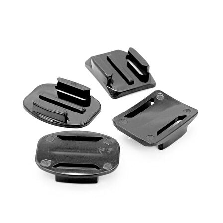 GoPro Uyumlu 2 Düz 2 Oval Yüzey 3M Yapışkanlı Bağlantı Aparatı