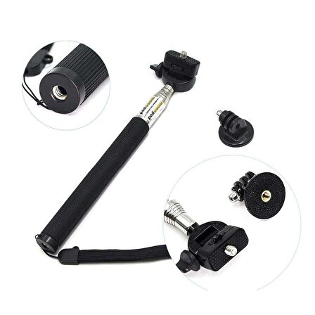 GoPro Uyumlu Monopod ve Bağlantı Adaptörü