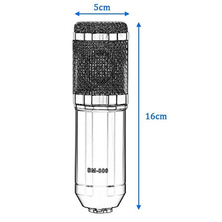 Juo M-800 Condenser Standlı Twitch Kayıt ve Yayın Mikrofonu