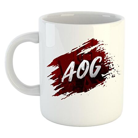 AOG Logo Baskılı Porselen Kupa Bardak #2