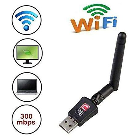 Juo WN802N 300Mbps USB Kablosuz WiFi Alıcı Ağ Adaptörü