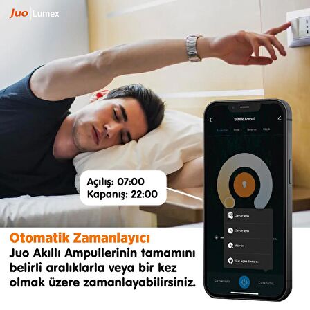 Juo Lumex Akıllı Ampul 9W Led RGB Wifi & Bluetooth