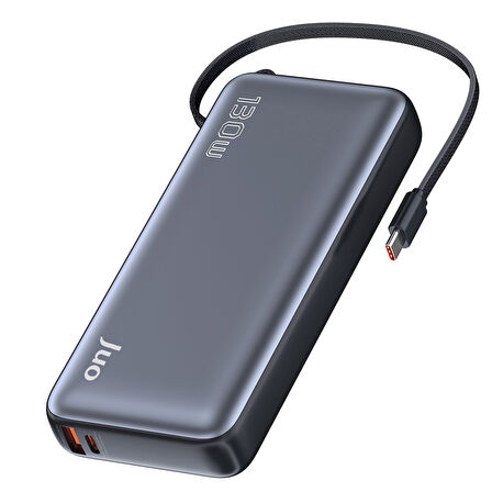Juo 20000mAh 130W LED Ekranlı USB-A + Type-C Kablolu Powerbank Taşınabilir Hızlı Şarj Cihazı