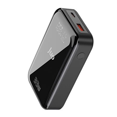 Juo 10000mAh 33W LED Watt Amper Göstergeli USB-A + Type-C Powerbank Taşınabilir Hızlı Şarj Cihazı