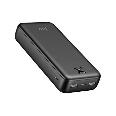 Juo 20000mAh 10.5W Çift USB-A Çıkışlı Powerbank Taşınabilir Hızlı Şarj Cihazı Siyah