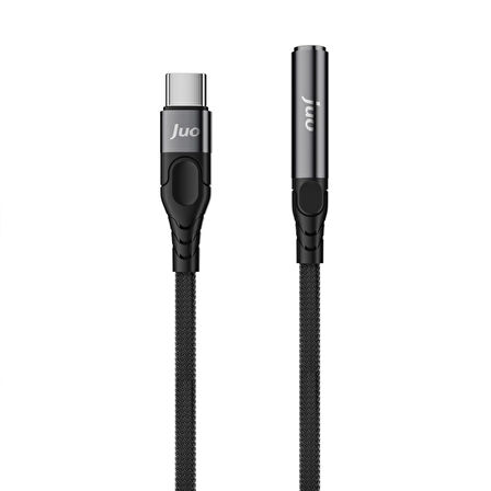 Juo USB Type-C to 3.5mm Jack Aux Kulaklık Mikrofon Çevirici Dönüştürücü Adaptör Kablo