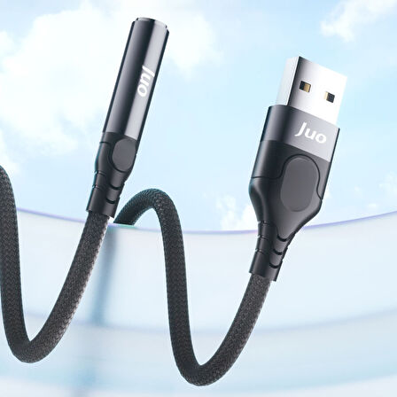 Juo USB-A to 3.5mm Jack Kulaklık Mikrofon Aux Dönüştürücü Harici Ses Kartı