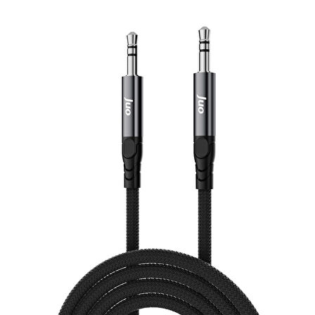 Juo Stereo 3.5mm TRS Jack Örgülü Aux Ses Kablosu 1 Metre