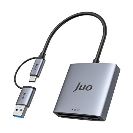 Juo USB 3.2 ve Type-C 3'ü 1 Arada SD / CF / TF Micro SD Hafıza Kart Okuyucu