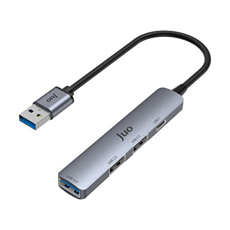 Juo USB-A 4 Portlu USB 3.0 / USB 2.0 Çoklayıcı Dönüştürücü Hub