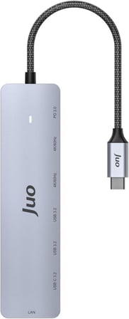 Juo Type-C 2xHDMI Dual MST 4K 60Hz Gigabit Ethernet Dönüştürücü 100W USB 3.2 Çoklayıcı Hub - Outlet