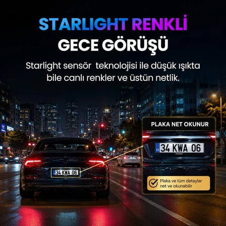 Kawa D6 2K 1440P WiFi Araç Kamerası 145° Geniş Açı WDR Ön Kamera