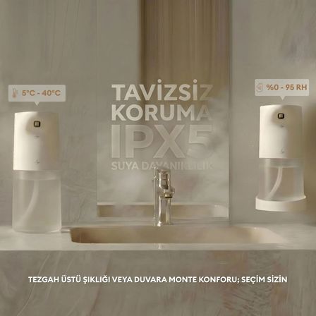 Pizen Bloom Otomatik Sensörlü Köpük Sıvı Sabunluk - Şarjlı - 2 Kademeli Akış - Ipx5 Suya Dayanıklı