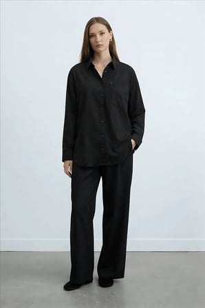 Fashion Friends Etek Ucu Püsküllü Kadın Gömlek 26Y0390K1