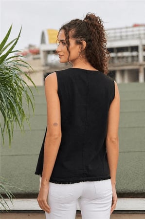 Fashion Friends Rahat Kalıp V Yaka Basic Bluz Bayan BLUZ 26Y0530K1 SİYAH