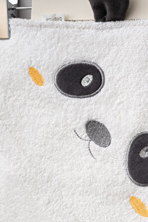 Sevimli Panda Figürlü Bamboo Bebek Bornoz Seti 0-2 Yaş Kutulu