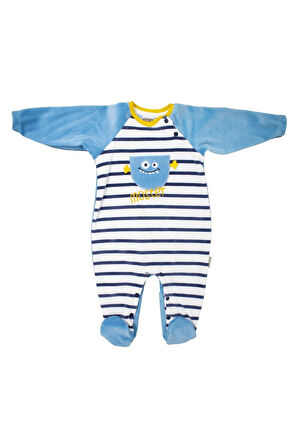 Bebitof Monster Kadife Bebek Tulumu 70136