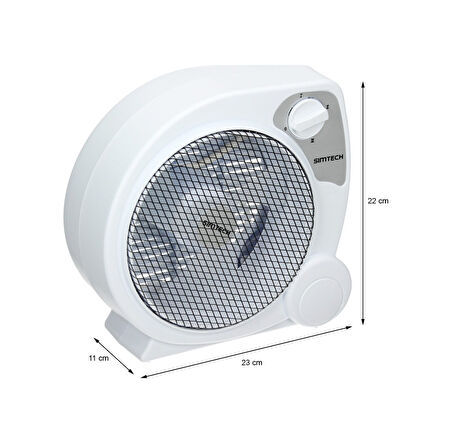 Simtech KM-1721 Masaüstü Vantilatör Beyaz