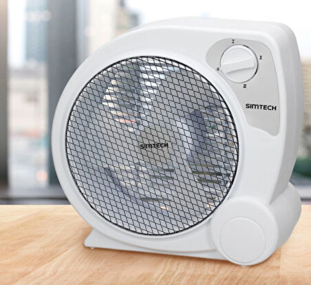 Simtech KM-1721 Masaüstü Vantilatör Beyaz
