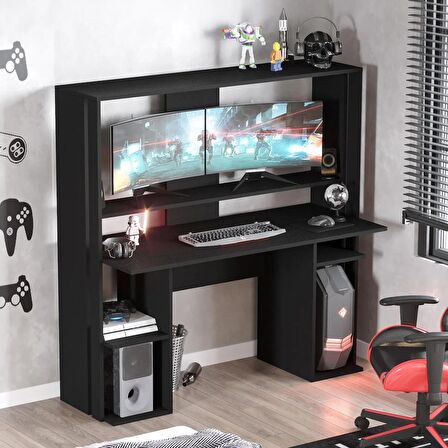 Robin Home Dragon Oyuncu Masası Gamer Masa Gaming Bilgisayar Masası Siyah