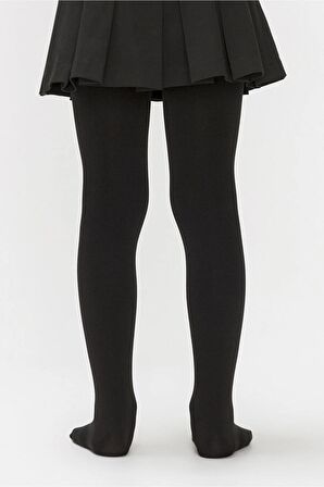 Siyah Kız Çocuk Ekstra Pamuklu Külotlu Çorap