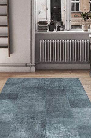 Artloop Patchwork Desenli Jazz Dekoratif Yeşil Halı AL 102