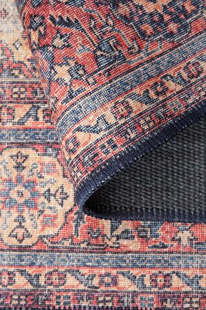 Artloop Vintage Blues Dekoratif Lacivert Halı AL 26