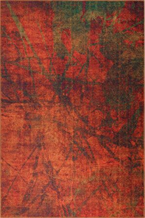 Artloop Modern Fusion Dekoratif Turuncu Halı AL 09