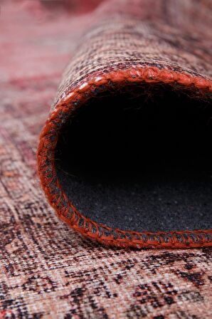 Artloop Vintage Blues Dekoratif Kırmızı Halı AL 119