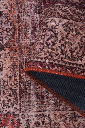 Artloop Vintage Blues Dekoratif Kırmızı Halı AL 119