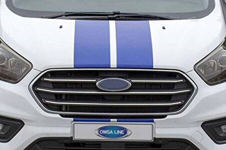 OMSA Ford Transit Tourneo Custom Krom Ön Panjur Çerçevesi 4 Parça 2018 ve Sonrası